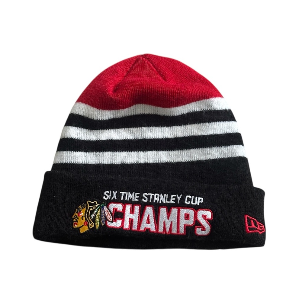 New Era Chicago Blackhawks Stanley Cup Beanie Hat Cap‎ One Size